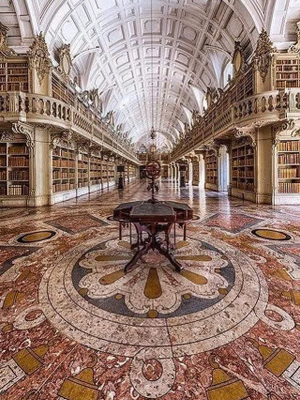 Imagen de la librería o biblioteca La joya de piedra y papel: La Biblioteca del Palacio de Mafra
